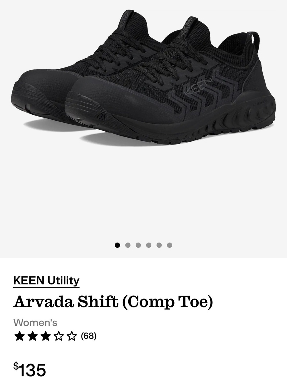 Keen Arvada Shift Comp Toe Shoe - Black